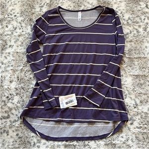 Lularoe BNWT Lynnae long sleeve stripe tee